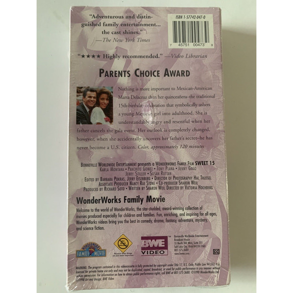 New Rare Sweet 15 Wonderworks Family Movie VHS Tape Karla Montana Panchito Gomez - Picture 2 of 3